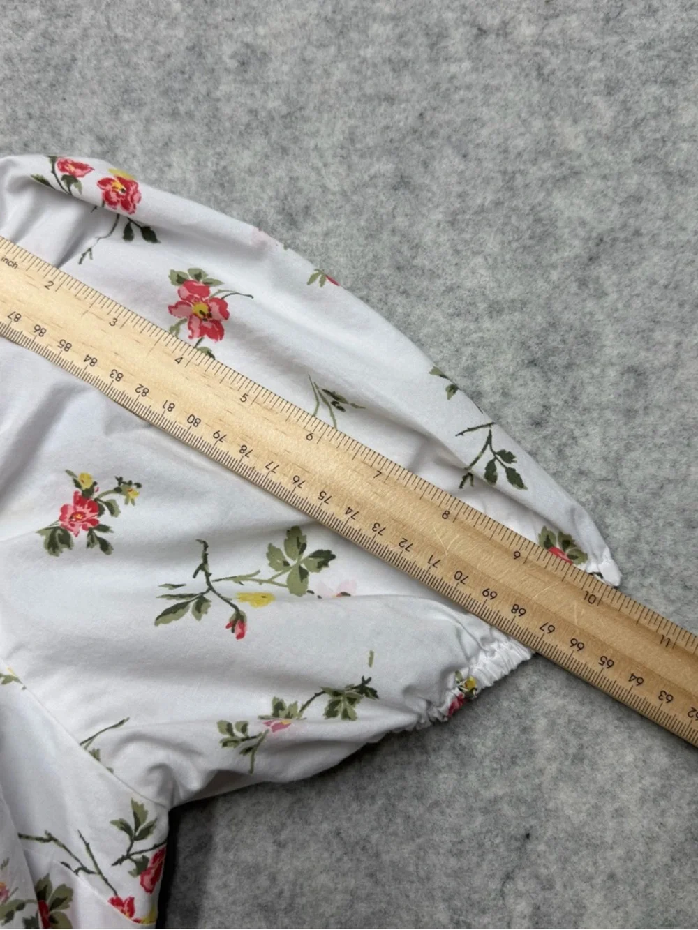 Abercrombie & Fitch Floral Milkmaid MiniDress White Cottagecore PuffSleeve Small - Picture 7 of 15